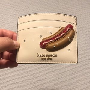 Kate spade hot dog card holder rare!!